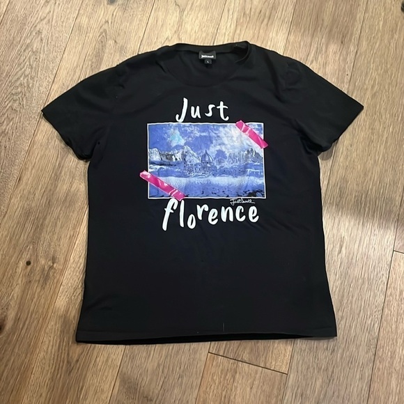 Just Cavalli Tops - JUST CAVALLI | just Florence, Italy tee, size large